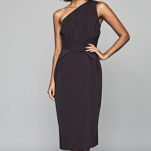 NWT REISS | Laurent One Shoulder Dress - Picture 3 of 12